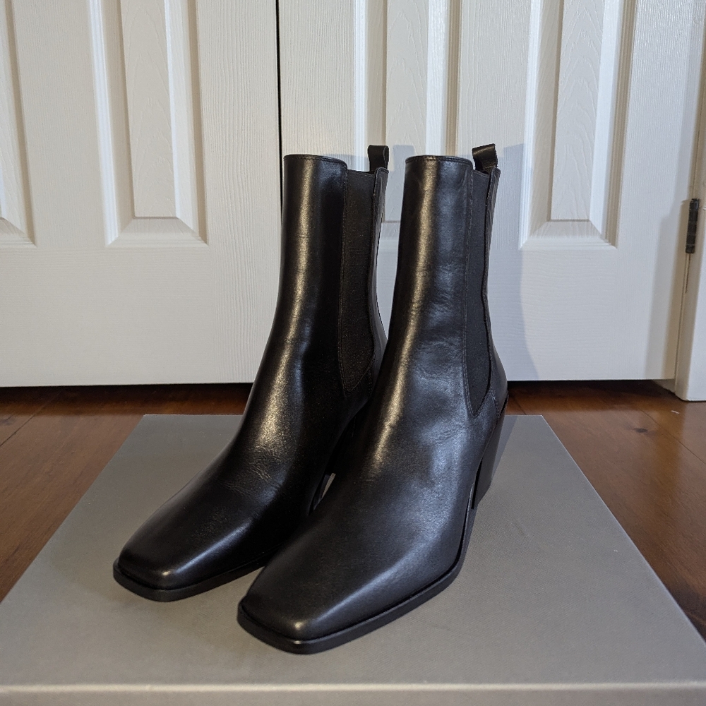 Thursday Boot Company Black Soho Boots: Square Toed Boots - Picture 2 of 8